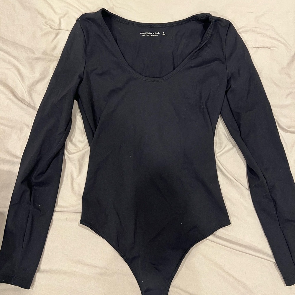 Abercrombie Black Long Sleeve Bodysuit
